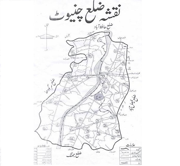 Chiniot District Complete Map