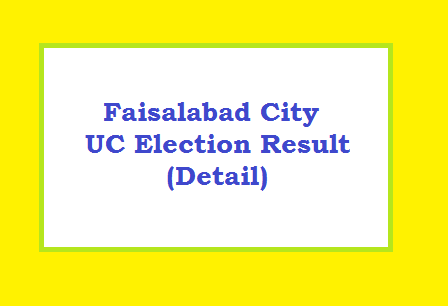 Faisalabad UC Election Result Detail Winners Chair-mans