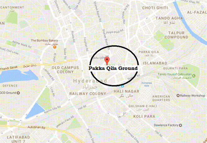 PSP Hyderabad Jalsa in Pakka Qila Ground Today 2 PSP Hyderabad Jalsa Pakka Qila Ground - Location Map