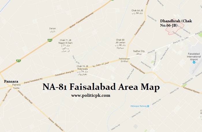NA-81 Faisalabad Google Area Map