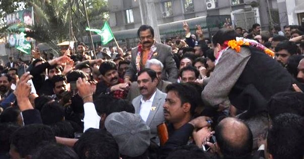 Rana Sanaullah With PMLN Workers in Faisalabad
