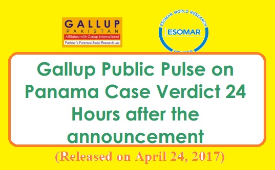 Gallup Survey after Panama Case Verdict - Complete Result