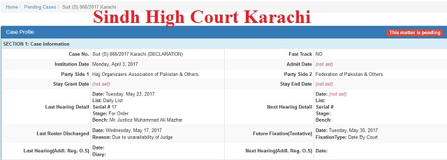 Sindh High Court Karachi Case Record