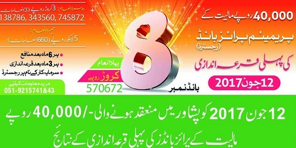 1st draw result premium prizebonds registered 12-06-2017