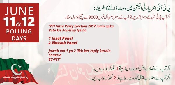 PTI Voting in Intra Party Election 2017