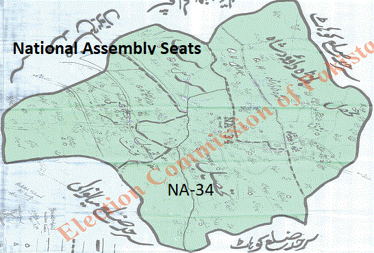 Karak National Assembly Seats Area Maps - New Halqa Bandi 2018 - NA-34