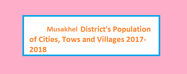 Musakhel District's Population of Cities, Tows and Villages 2017-2018