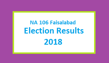 NA 106 Faisalabad Election Result 2018 - PMLN PTI PPP Candidate Votes Live Update
