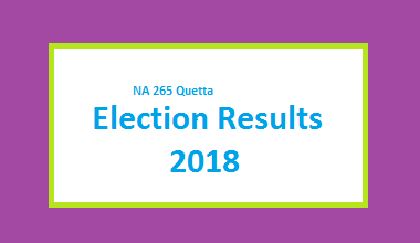 NA 265 Quetta Result 2018 - PMLN PTI PPP Candidate Votes Live Update