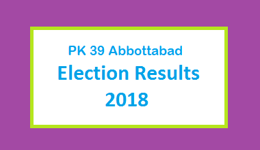 PK 39 Abbottabad Election Result 2018 - PMLN PTI PPP Candidate Votes Live Update
