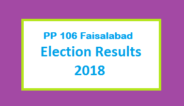 PP 106 Faisalabad Election Result 2018 - Punjab Assembly 2 PP 106 Faisalabad Election Result 2018 - PMLN PTI PPP Candidate Votes Live Update