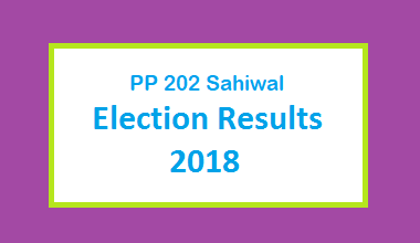 PP 202 Sahiwal Election Result 2018 - PMLN PTI PPP Candidate Votes Live Update