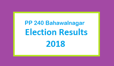 PP 240 Bahawalnagar Election Result 2018 - PMLN PTI PPP Candidate Votes Live Update