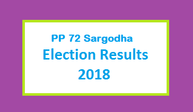 PP 72 Sargodha Election Result 2018 - PMLN PTI PPP Candidate Votes Live Update
