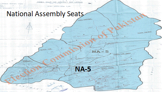 Uper Dir National Assembly Seats Area Maps - New Halqa Bandi 2018 - NA-5