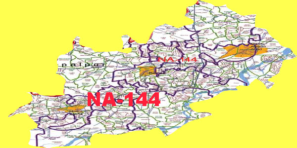 NA 144 Okara Area Map of National Assembly Halqa 2018.