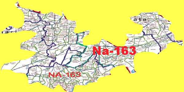 NA 163 Vehari Area Map of National Assembly Halqa 2018.