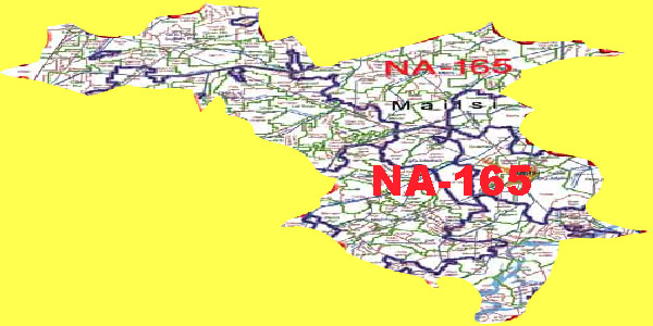 NA 165 Vehari Area Map of National Assembly Halqa 2018.