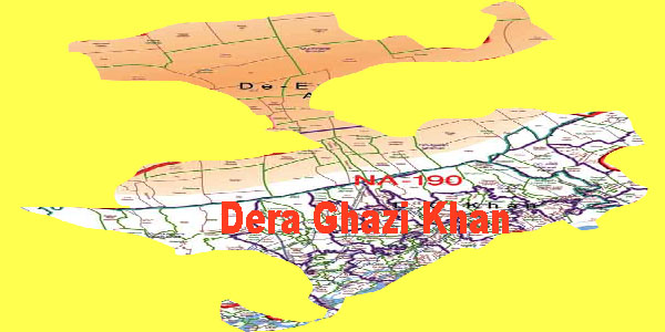 NA 190 Dera Ghazi Khan Area Location Map of National Assembly Halqa 2018.