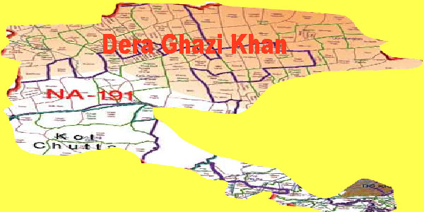 NA 191 Dera Ghazi Khan Area Location Map of National Assembly Halqa 2018.