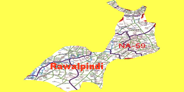 NA 59 Rawalpindi Area Location Map of National Assembly Halqa 2018.