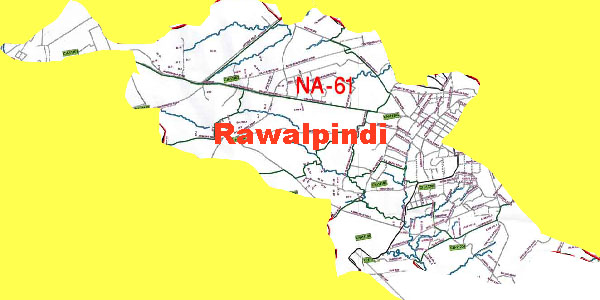 NA 61 Rawalpindi Area Location Map of National Assembly Halqa 2018.