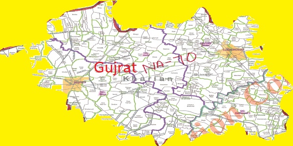 NA 70 Gujrat Area Location Map of National Assembly Halqa 2018