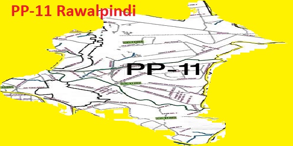 PP 11 Rawalpindi Area Map of Punjab Assembly Constituency (Halqa) 2018
