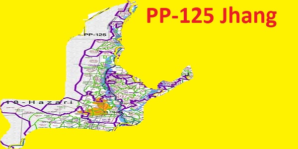PP 125 Jhang Area Map of Punjab Assembly Constituency (Halqa) 2018.