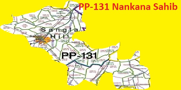 PP 131 Nankana Sahib Area Map of Punjab Assembly Constituency (Halqa) 2018