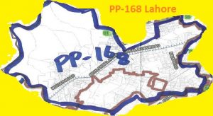PP 168 Lahore City Area Map of Punjab Assembly Constituency (Halqa) 2018