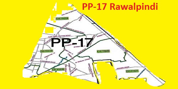PP 17 Rawalpindi Area Map of Punjab Assembly Constituency (Halqa) 2018