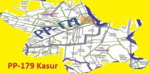 PP 179 Kasur Area Map of Punjab Assembly Constituency (Halqa) 2018