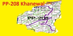 PP 208 Khanewal Area Map of Punjab Assembly Constituency (Halqa) 2018