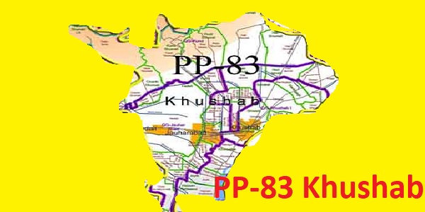 PP 83 Khushab Area Map of Punjab Assembly Constituency (Halqa) 2018.