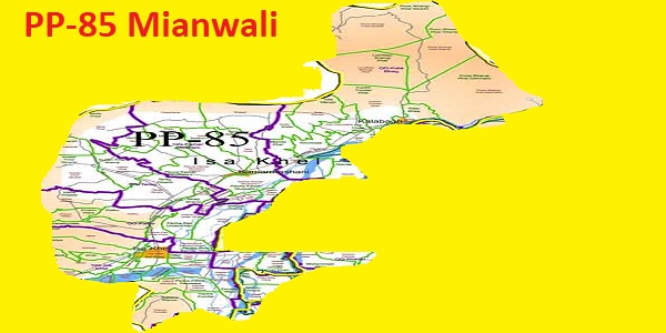 PP 85 Mianwali Area Map of Punjab Assembly Constituency (Halqa) 2018