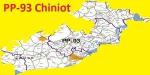 PP 93 Chiniot City Area Map of Punjab Assembly Constituency (Halqa) 2018