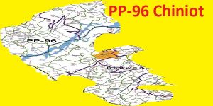 PP 96 Chiniot City Area Map of Punjab Assembly Constituency (Halqa) 2018