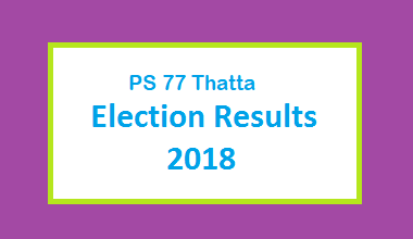PS 77 Thatta Election Result 2018 - PMLN PTI PPP Candidate Votes Live Update