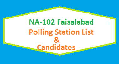 NA 102 Faisalabad Polling Stations List, Candidate Names Election 2018 2 NA 102 Faisalabad Polling Station Names and List of Candidates for Election 2018