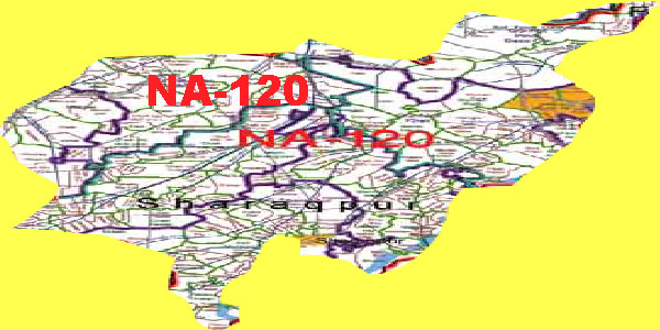NA 120 Sheikhupura Area location Map of National Assembly Halqa 2018.