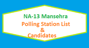 NA 13 Mansehra Polling Stations List, Candidate Names Election 2018 2 NA 13 Mansehra Polling Station Names and List of Candidates for Election 2018