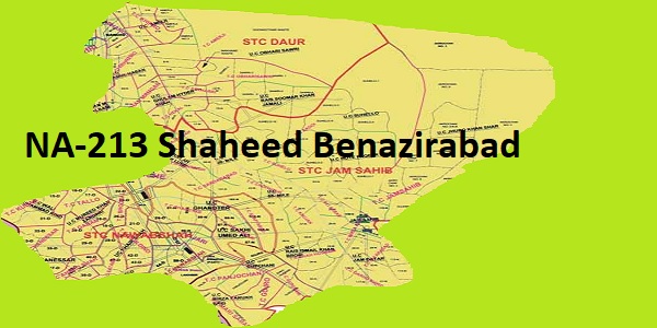 NA 213 Shaheed Benazirabad Area Location Map of National Assembly Halqa 2018