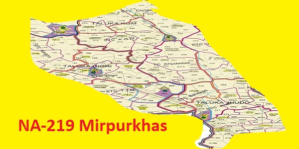 NA 219 Mirpurkhas Area Location Map of National Assembly Halqa 2018