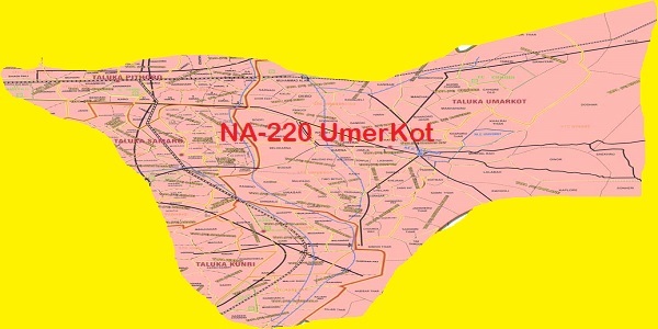 NA 220 Umer Kot Area Location Map of National Assembly Halqa 2018.