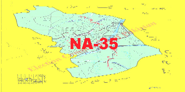 NA 35 Bannu Area Location Map of National Assembly Halqa 2018