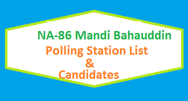 NA 86 Mandi Bahauddin Polling Stations List, Candidate Names Election 2018 2 NA 86 Mandi Bahauddin Polling Station Names and List of Candidates for Election 2018