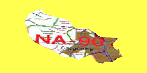 NA 90 Sargodha Area Map of National Assembly Halqa 2018.