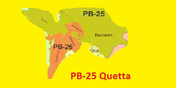 PB 25 Quetta Area Location Map of Balochistan Assembly Halqa 2018
