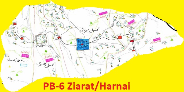 PB 6 Ziarat-Harnai Area Location Map of Balochistan Assembly Halqa 2018
